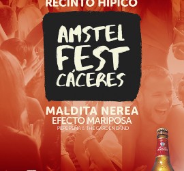 Cartel Amstel Fest en Feria Cáceres 2016
